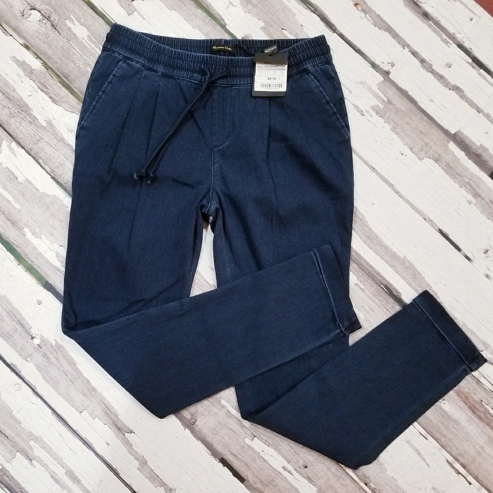 MASSIMO DUTTI Draw String Jeans Size- 2 NWT